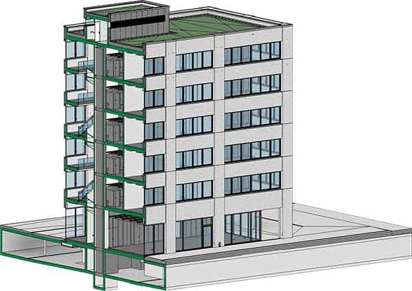 Bildungszentrum_Außenansicht_geschnitten Bildungszentrum Außenansicht